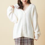 アイボリー | ロービングニットVカーディガン | OLIVE des OLIVE OUTLET
