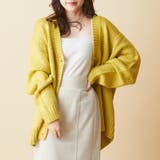 イエロー | ロービングニットVカーディガン | OLIVE des OLIVE OUTLET