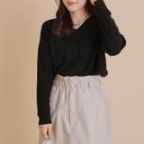 ブラック | カシミアタッチVプルオーバー | OLIVE des OLIVE OUTLET
