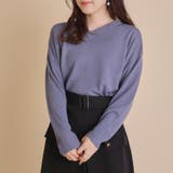ブルー | カシミアタッチVプルオーバー | OLIVE des OLIVE OUTLET