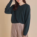グリーン | カシミアタッチVプルオーバー | OLIVE des OLIVE OUTLET