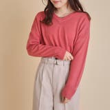 ディープピンク | カシミアタッチVプルオーバー | OLIVE des OLIVE OUTLET