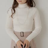 【万能ニット】ハイネックリブトップス | NICE CLAUP OUTLET | 詳細画像18