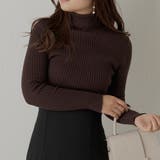 【万能ニット】ハイネックリブトップス | NICE CLAUP OUTLET | 詳細画像3