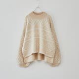 アイボリー | ダイヤ柄ループ編ニット | NICE CLAUP OUTLET