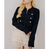 ブラック | ナポレオン風ダブルジップニット | RMAF　NICE CLAUP / OLIVE des OLIVE