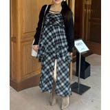 【無地/チェック】アシメスリットロングキャミワンピース | RMAF　NICE CLAUP / OLIVE des OLIVE | 詳細画像17 