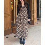 【無地/チェック】アシメスリットロングキャミワンピース | RMAF　NICE CLAUP / OLIVE des OLIVE | 詳細画像21 