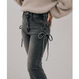 【S/Mサイズ展開】サイドレースアップフレアデニムパンツ | RMAF NICE CLAUP / OLIVE des OLIVE | 詳細画像1