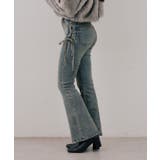 【S/Mサイズ展開】サイドレースアップフレアデニムパンツ | RMAF NICE CLAUP / OLIVE des OLIVE | 詳細画像10