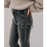 【S/Mサイズ展開】サイドレースアップフレアデニムパンツ | RMAF NICE CLAUP / OLIVE des OLIVE | 詳細画像2