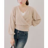 パール付フェザーカシュクールニット | RMAF NICE CLAUP / OLIVE des OLIVE | 詳細画像10