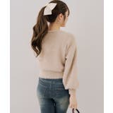 パール付フェザーカシュクールニット | RMAF NICE CLAUP / OLIVE des OLIVE | 詳細画像12