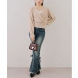 パール付フェザーカシュクールニット | RMAF NICE CLAUP / OLIVE des OLIVE | 詳細画像13