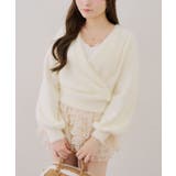 パール付フェザーカシュクールニット | RMAF NICE CLAUP / OLIVE des OLIVE | 詳細画像19
