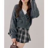 パール付フェザーカシュクールニット | RMAF NICE CLAUP / OLIVE des OLIVE | 詳細画像2