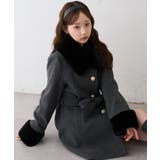 チャコール | フェイクファー付2WAYコート | RMAF NICE CLAUP / OLIVE des OLIVE
