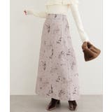 モカ | 【natural couture】オリジナル花柄Aラインスカート | NICE CLAUP / OLIVE des OLIVE OUTLET