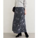 チャコール | 【natural couture】オリジナル花柄Aラインスカート | NICE CLAUP / OLIVE des OLIVE OUTLET