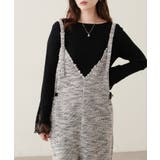 【natural couture】〈ako〉ニットツイードサロペット | NICE CLAUP / OLIVE des OLIVE OUTLET | 詳細画像3