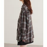 【natural couture】起毛チェックベーシックオーバーシャツ | NICE CLAUP / OLIVE des OLIVE　OUTLET | 詳細画像8 
