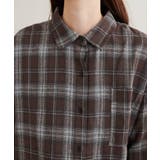 【natural couture】起毛チェックベーシックオーバーシャツ | NICE CLAUP / OLIVE des OLIVE　OUTLET | 詳細画像12 