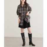 【natural couture】起毛チェックベーシックオーバーシャツ | NICE CLAUP / OLIVE des OLIVE　OUTLET | 詳細画像15 
