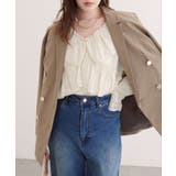 【natural couture】Vネックフリル衿キャンディスリーブブラウス | NICE CLAUP / OLIVE des OLIVE OUTLET | 詳細画像9
