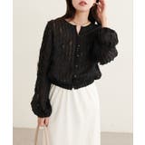 【natural couture】キャッチーな波々フリル２WAYブラウス | NICE CLAUP / OLIVE des OLIVE　OUTLET | 詳細画像1 