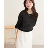 ブラック | 【natural couture】キャッチーな波々フリル２WAYブラウス | NICE CLAUP / OLIVE des OLIVE　OUTLET