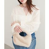 アイボリー | 【natural couture】キャッチーな波々フリル２WAYブラウス | NICE CLAUP / OLIVE des OLIVE　OUTLET