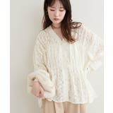 【natural couture】メッシュレースシャツカーデ | NICE CLAUP / OLIVE des OLIVE OUTLET | 詳細画像6
