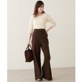 【natural couture】スクエア×ボート前後2WAYリブニット | NICE CLAUP / OLIVE des OLIVE OUTLET | 詳細画像3