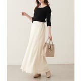 【natural couture】スクエア×ボート前後2WAYリブニット | NICE CLAUP / OLIVE des OLIVE OUTLET | 詳細画像6