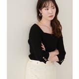 【natural couture】スクエア×ボート前後2WAYリブニット | NICE CLAUP / OLIVE des OLIVE OUTLET | 詳細画像9
