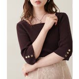 【natural couture】スクエア×ボート前後2WAYリブニット | NICE CLAUP / OLIVE des OLIVE OUTLET | 詳細画像18
