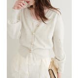 【natural couture】〈mizu〉ミニシャギーハート刺繍ニットカーデ… | NICE CLAUP / OLIVE des OLIVE　OUTLET | 詳細画像4 