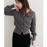 【natural couture】〈mizu〉ミニシャギーハート刺繍ニットカーデ… | NICE CLAUP / OLIVE des OLIVE　OUTLET | 詳細画像16 