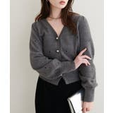 チャコール | 【natural couture】〈mizu〉ミニシャギーハート刺繍ニットカーデ… | NICE CLAUP / OLIVE des OLIVE　OUTLET