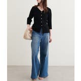 【natural couture】うす金釦ぴたリブニットカーディガン | NICE CLAUP / OLIVE des OLIVE　OUTLET | 詳細画像8 