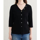 【natural couture】うす金釦ぴたリブニットカーディガン | NICE CLAUP / OLIVE des OLIVE　OUTLET | 詳細画像9 