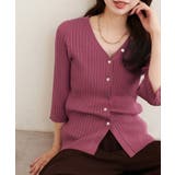 【natural couture】うす金釦ぴたリブニットカーディガン | NICE CLAUP / OLIVE des OLIVE　OUTLET | 詳細画像19 