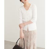 オフ | 【natural couture】うす金釦ぴたリブニットカーディガン | NICE CLAUP / OLIVE des OLIVE　OUTLET