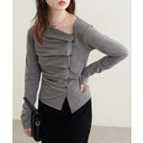 【natural couture】アシメボタンプルオーバー | NICE CLAUP / OLIVE des OLIVE　OUTLET | 詳細画像4 