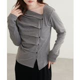 チャコール | 【natural couture】アシメボタンプルオーバー | NICE CLAUP / OLIVE des OLIVE　OUTLET