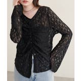 ブラック | 【natural couture】フロントタックデザインレースカーディガ… | NICE CLAUP / OLIVE des OLIVE　OUTLET