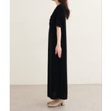 【natural couture】フロントギャザーベロア5分袖ワンピース | NICE CLAUP / OLIVE des OLIVE OUTLET | 詳細画像8