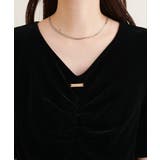 【natural couture】フロントギャザーベロア5分袖ワンピース | NICE CLAUP / OLIVE des OLIVE OUTLET | 詳細画像10
