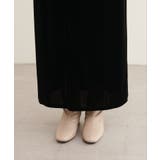 【natural couture】フロントギャザーベロア5分袖ワンピース | NICE CLAUP / OLIVE des OLIVE OUTLET | 詳細画像11