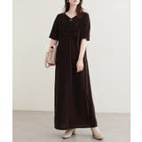 【natural couture】フロントギャザーベロア5分袖ワンピース | NICE CLAUP / OLIVE des OLIVE OUTLET | 詳細画像20